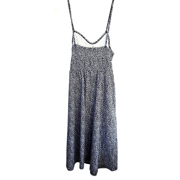 Angashion Women's Dress Medium M Blue Buttons Sleeveless  Sun Misses Size 8 10 - Picture 4 of 5